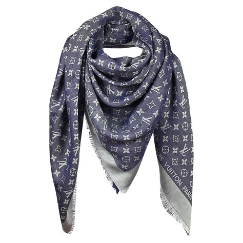 louis vuitton scarf blue white|lv scarf women price.